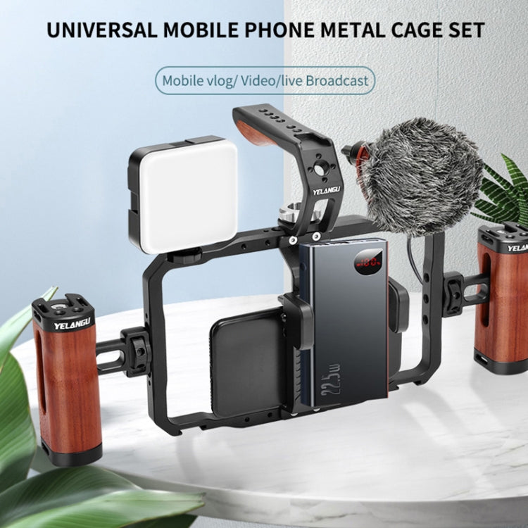 YELANGU LW101Vlogging Live Broadcast Smartphone Video Rig maneja kits estabilizadores, LW101
