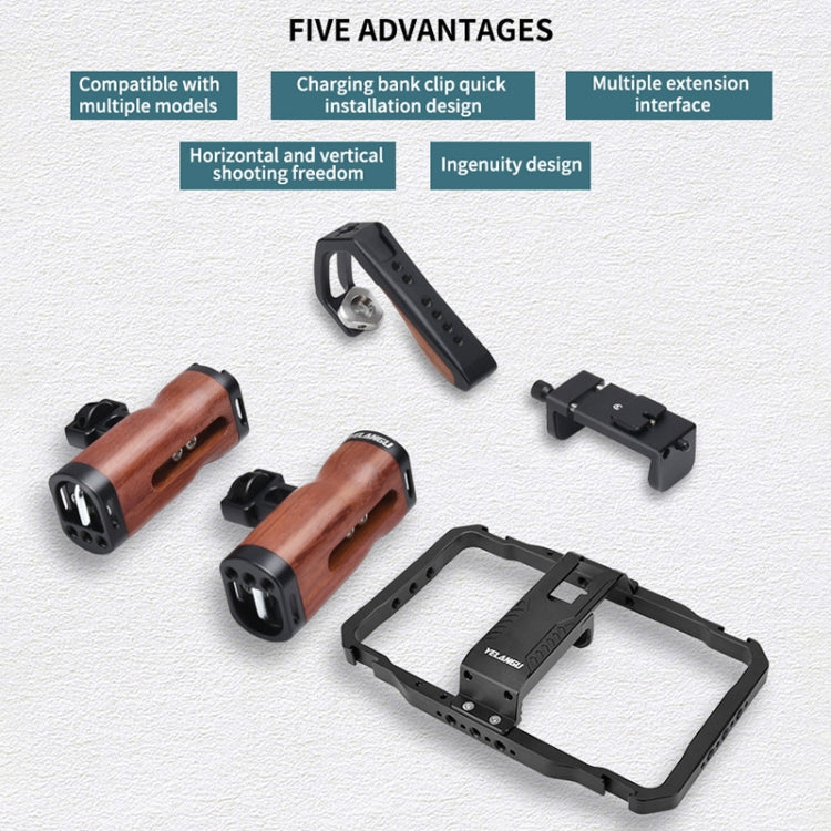 YELANGU LW101Vlogging Live Broadcast Smartphone Video Rig maneja kits estabilizadores, LW101