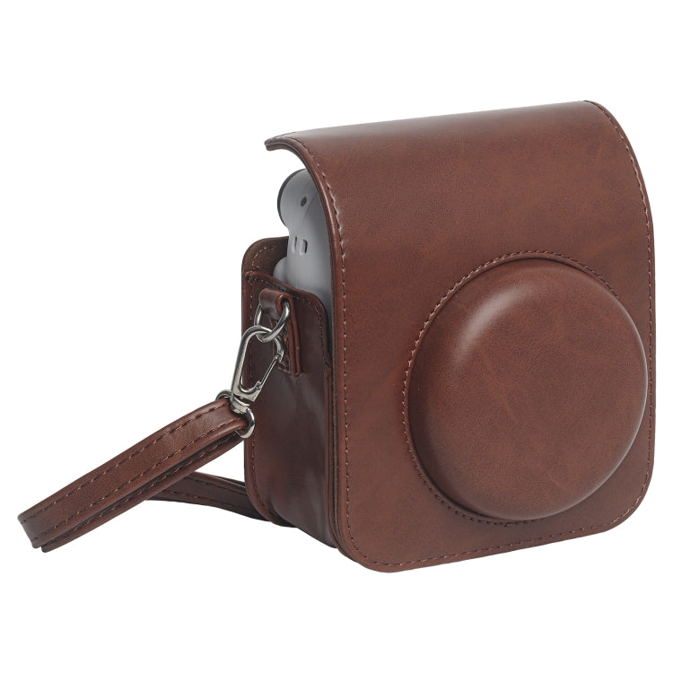 Para FUJIFILM Instax mini 12 Funda de cuero Bolsa de cámara de cuerpo completo con correa para el hombro, For FUJIFILM Instax mini 12