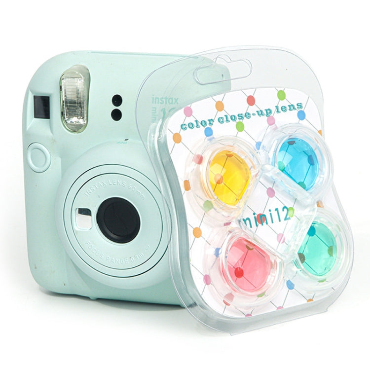 Para Fujifilm Instax mini 12 4 en 1 Jelly Filtro de cámara de cuatro colores, 4-in-1 For FUJIFILM instax mini 12