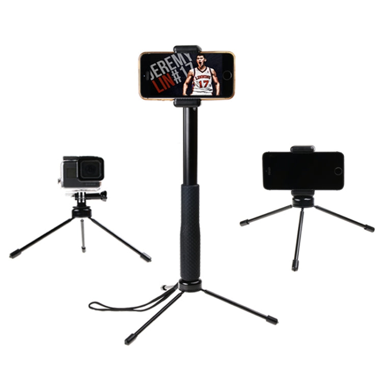Soporte para trípode plegable con agarre de 30-93 cm, palo selfie multifuncional, monopié para GoPro Hero11 Black / HERO10 Black / HERO9 Black /HERO8 / HERO7 /6/5/5 Session /4 Session /4/3+ /3/2/1, Insta360ONE R, DJI Osmo Action y otras cámaras y teléf...