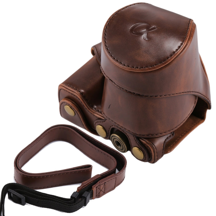 Funda de cuero PU para cámara de cuerpo completo con correa para Sony NEX 5N / 5R / 5T (lente de 16-50 mm / 18-55 mm), For Sony NEX 5N