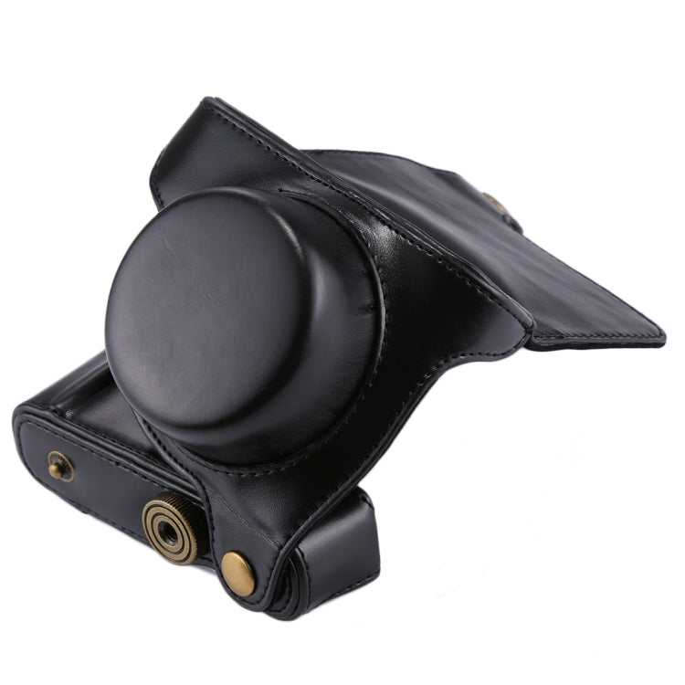 Estuche para cámara de cuero PU para cámara de cuerpo completo con correa para Panasonic Lumix GF7 / GF8 / GF9 (lente de 12-32 mm / 14-42 mm), For Lumix GF7