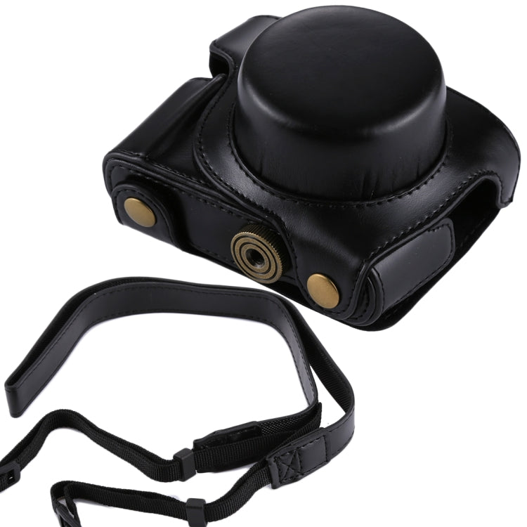 Estuche para cámara de cuero PU para cámara de cuerpo completo con correa para Panasonic Lumix GF7 / GF8 / GF9 (lente de 12-32 mm / 14-42 mm), For Lumix GF7
