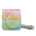 Funda protectora de cuero PU con diseño de pintura al óleo de arcoíris para cámara FUJIFILM Instax Mini70, Rainbow Oil painting