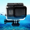 Para GoPro HERO6 /5 Funda protectora con carcasa impermeable a 30 m + cubierta trasera hueca con hebilla, montaje básico y tornillo, sin necesidad de desmontar la lente (GP413), Housing Case+ Back cover