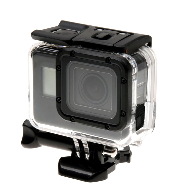 Para GoPro HERO6 /5 Funda protectora con carcasa esquelética + cubierta trasera hueca con hebilla, montaje básico y tornillo, sin necesidad de desmontar la lente, Hollow Back Cover