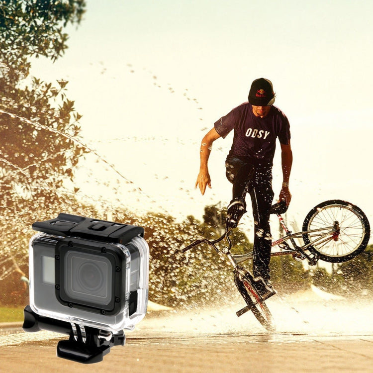 Para GoPro HERO6 /5 Funda protectora con carcasa esquelética + cubierta trasera hueca con hebilla, montaje básico y tornillo, sin necesidad de desmontar la lente, Hollow Back Cover