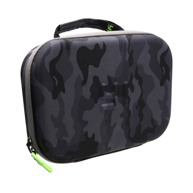 Estuche portátil impermeable a prueba de golpes de EVA con patrón de camuflaje para GoPro Hero11 Black / HERO10 Black / HERO9 Black / HERO8 Black / 7/6/5/4/3+ / 3/2/1, DJI Osmo Action y otros accesorios para cámaras de acción, Tamaño: 27 cmx 19cm x 7cm...