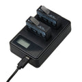 Cargador de baterías duales con pantalla LCD y cable USB para cámara deportiva Xiaoyi 4K, muestra la capacidad de carga (XM47), LCD Screen Battery Charger