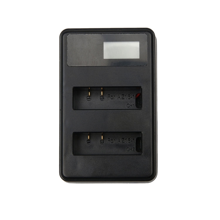 Cargador de baterías duales con pantalla LCD y cable USB para cámara deportiva Xiaoyi 4K, muestra la capacidad de carga (XM47), LCD Screen Battery Charger