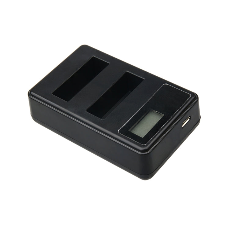 Cargador de baterías duales con pantalla LCD y cable USB para cámara deportiva Xiaoyi 4K, muestra la capacidad de carga (XM47), LCD Screen Battery Charger