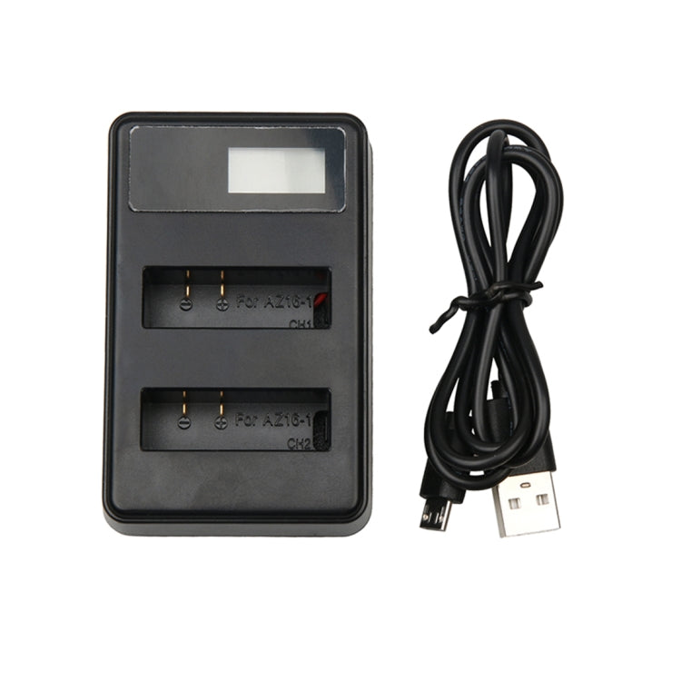 Cargador de baterías duales con pantalla LCD y cable USB para cámara deportiva Xiaoyi 4K, muestra la capacidad de carga (XM47), LCD Screen Battery Charger