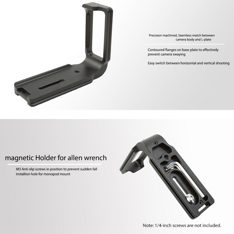 FITTEST FLN-D850 Soporte de placa L de liberación rápida para disparo vertical para Nikon D850, Nikon D850
