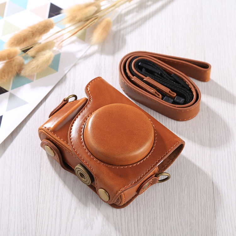 Funda de cuero PU para cámara de cuerpo completo con correa para Canon G9X / G9X II, For G9X