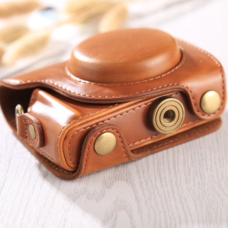 Funda de cuero PU para cámara de cuerpo completo con correa para Canon G9X / G9X II, For G9X