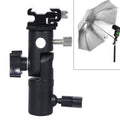 Soporte de paraguas con soporte de luz de flash multifuncional tipo E, carga máxima: 3 kg, E-bracket