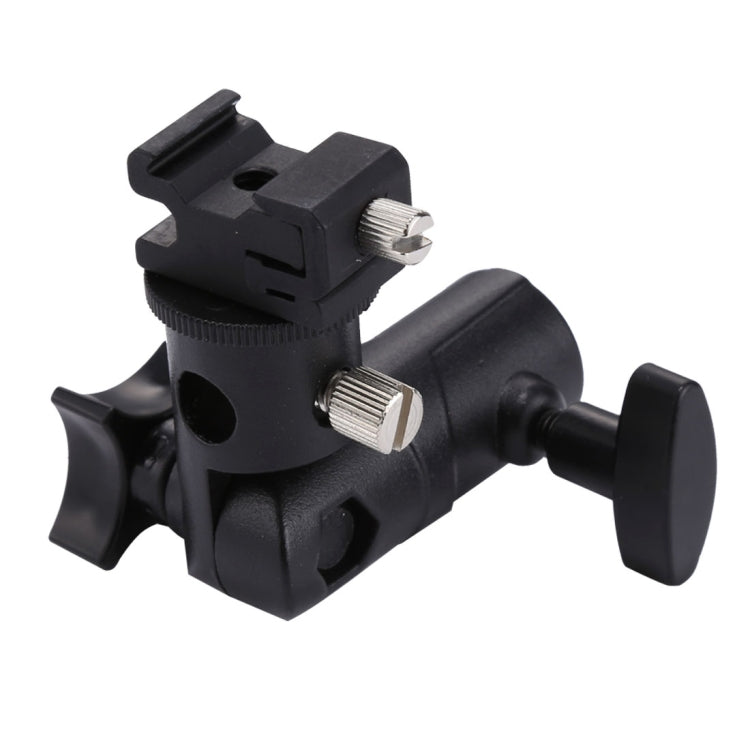 Soporte de paraguas con soporte de luz de flash multifuncional tipo E, carga máxima: 3 kg, E-bracket