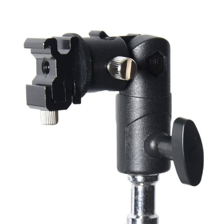 Soporte de paraguas con soporte de luz de flash multifuncional tipo E, carga máxima: 3 kg, E-bracket