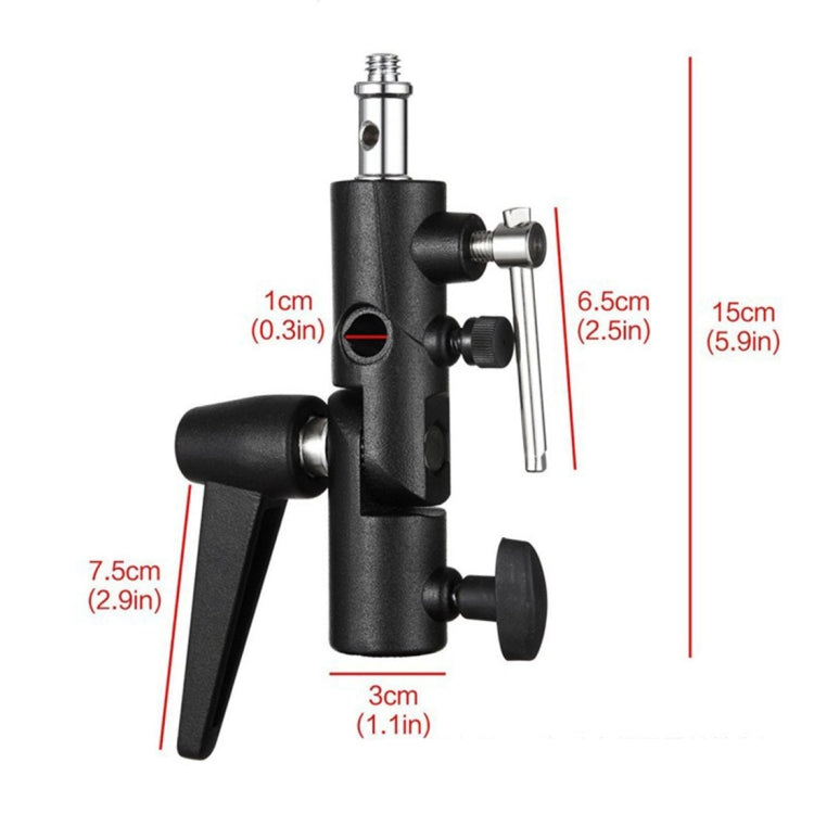 Soporte de paraguas con soporte de luz de flash multifuncional tipo H, carga máxima: 3 kg, H-Bracket