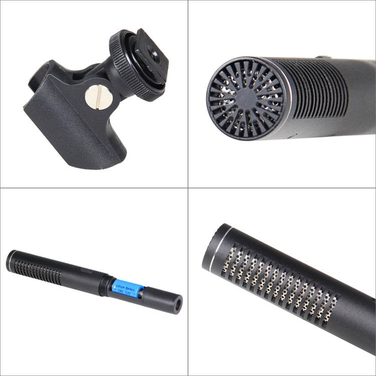 YELANGU YLG1401A Micrófono de escopeta de condensador profesional de doble poste trasero para videocámaras DSLR y DV