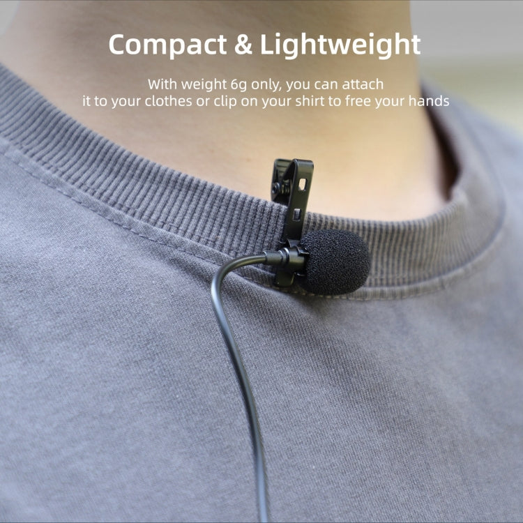 Micrófono de grabación tipo C con clip de solapa para Insta360 Ace/Ace Pro, Lavalier Clip Microphone