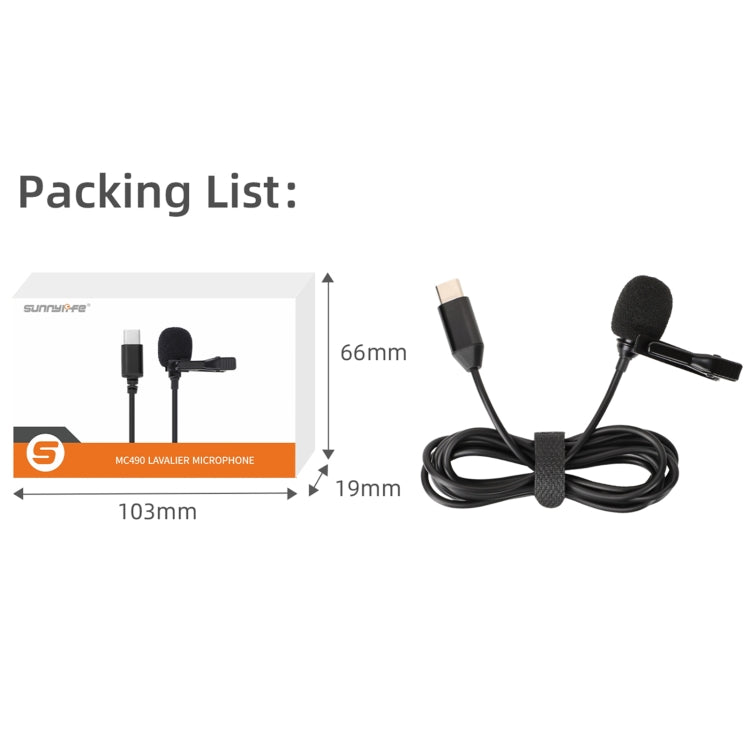 Micrófono de grabación tipo C con clip de solapa para Insta360 Ace/Ace Pro, Lavalier Clip Microphone