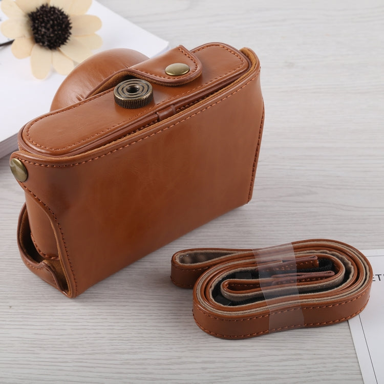 Funda de cuero PU para cámara de cuerpo completo con correa para Fujifilm X100F, For FUJI X100F