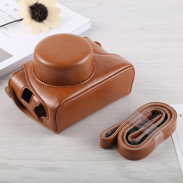 Funda de cuero PU para cámara de cuerpo completo con correa para Fujifilm X100F, For FUJI X100F