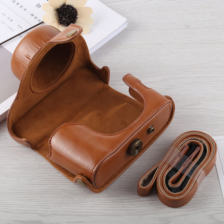 Funda de cuero PU para cámara de cuerpo completo con correa para Fujifilm X100F, For FUJI X100F