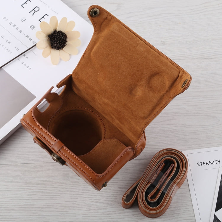 Funda de cuero PU para cámara de cuerpo completo con correa para Fujifilm X100F, For FUJI X100F