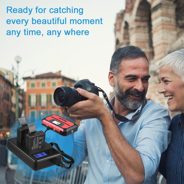 SJCAM SJ7000 / SJ6000 / SJ5000 / SJ4000 Batería Pantalla LCD Cargador de baterías duales, muestra la capacidad de carga, For SJCAM SJ7000