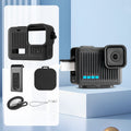 Funda protectora de silicona para GoPro HERO 2024, cubierta de interfaz lateral con correa para la muñeca y cubierta de lente, Silicone Case Side Interface Cover