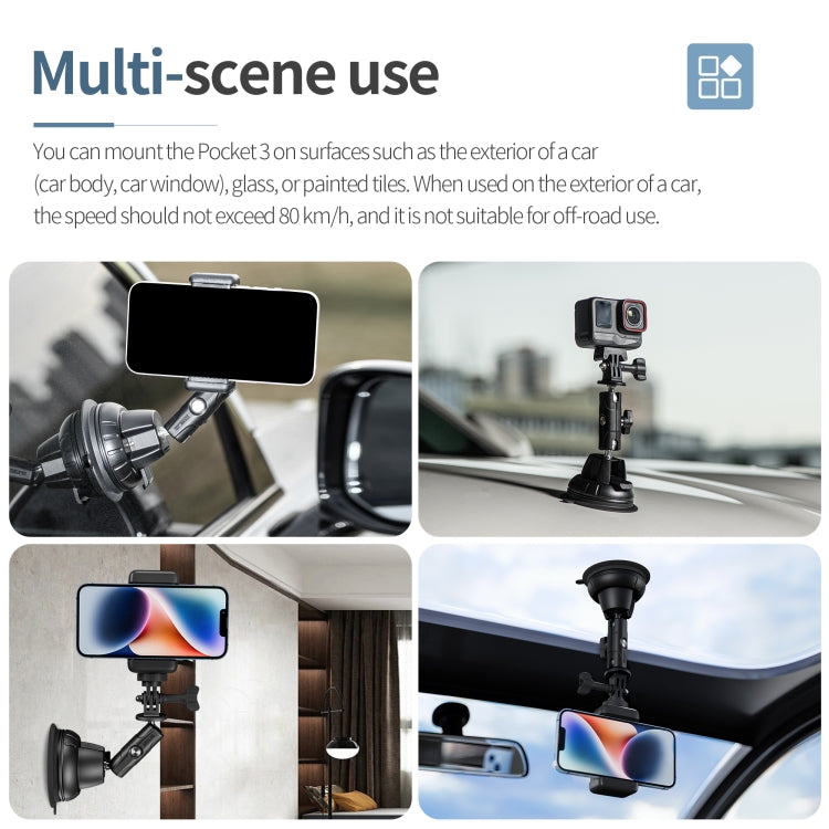Soporte de ventosa con abrazadera para teléfono STARTRC, Suction Cup with Phone Clamp