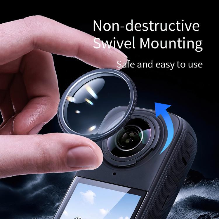 Para insta360 X5 STARTRC Protector de lente giratorio de PC, PC Lens Cover