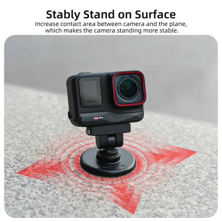 Soporte de base magnética de liberación rápida Sunnylife de 1/4" con inclinación ajustable de 180° para mesa Insta360 X4 Air / X5 / Ace / Ace Pro 2 / 1, DZ-142 For Insta360 X4 Air / X5