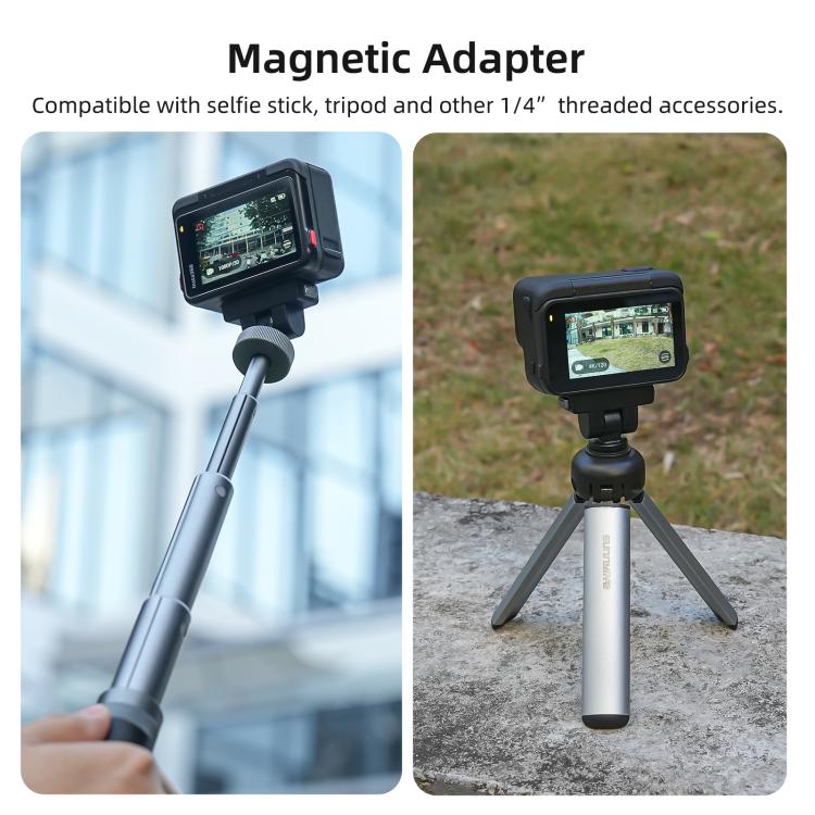 Soporte de base magnética de liberación rápida Sunnylife de 1/4" con inclinación ajustable de 180° para mesa Insta360 X4 Air / X5 / Ace / Ace Pro 2 / 1, DZ-142 For Insta360 X4 Air / X5