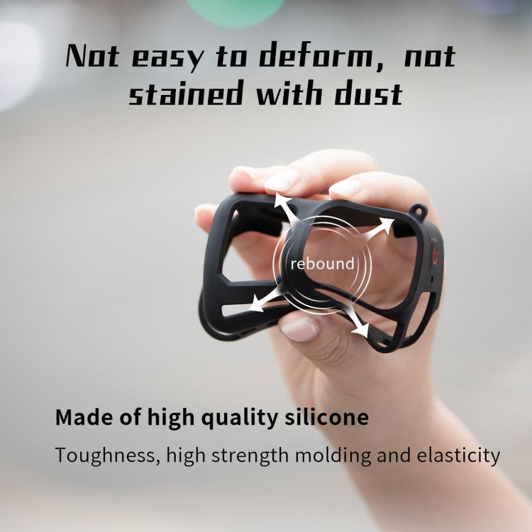 Funda de silicona STARTRC para Insta360 Ace Pro 2 con tapa de lente y cordón.