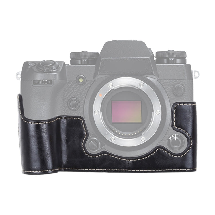 Base de media caja para cámara de cuero PU con rosca de 1/4 de pulgada para FUJIFILM X-H1, For FUJIFILM X-H1, For FUJIFILM XH1