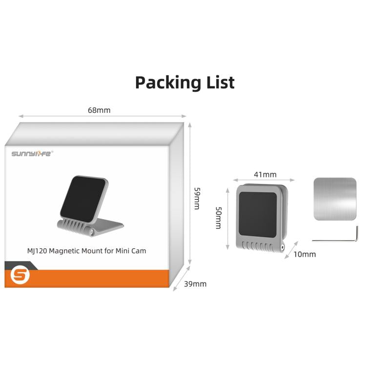Soporte magnético universal portátil Sunnylife para mesa, con base ajustable y rotación de 180 grados para minicámaras., Universal