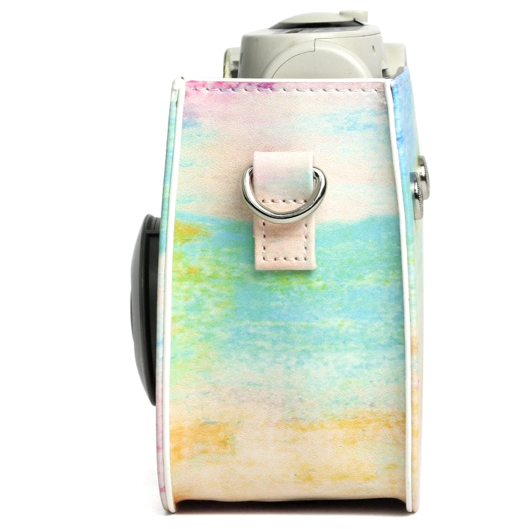 Funda protectora de cuero PU con patrón de pintura al óleo de arcoíris para cámara FUJIFILM Instax Mini 7S / 7C, Rainbow Oil