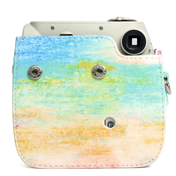 Funda protectora de cuero PU con patrón de pintura al óleo de arcoíris para cámara FUJIFILM Instax Mini 7S / 7C, Rainbow Oil