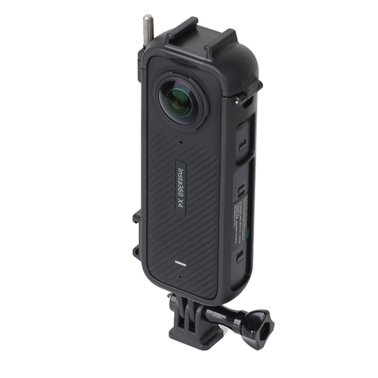 Marco protector de plástico ABS para zapata fría Insta360 X4 con adaptador de montaje y tornillo, ABS Frame