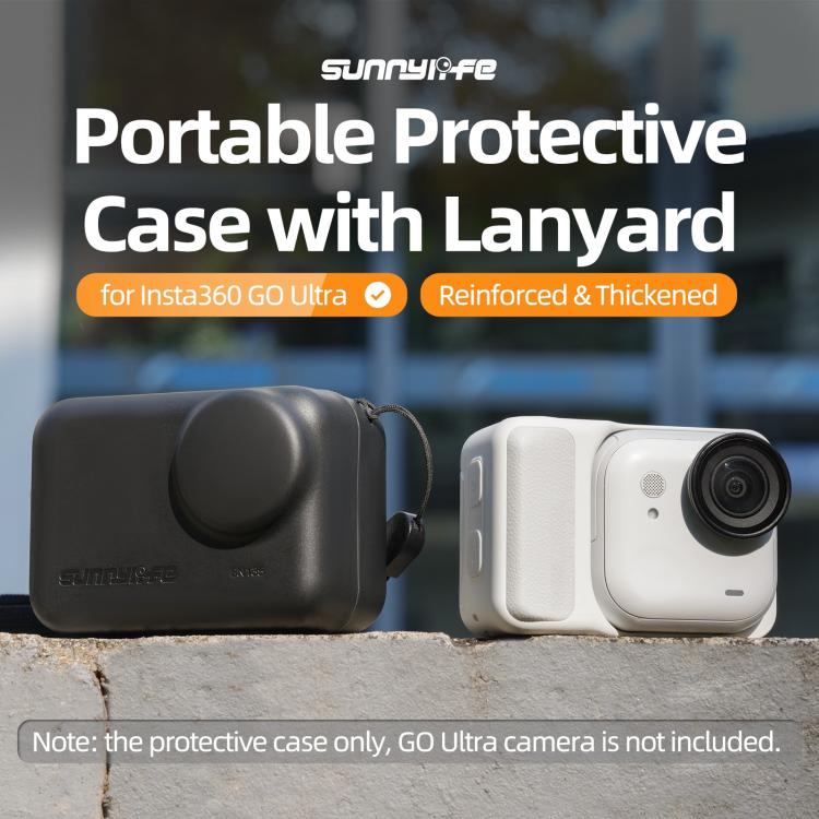 Estuche protector portátil Sunnylife para Insta360 GO Ultra, a prueba de golpes y polvo, con cordón., For Insta360 GO Ultra