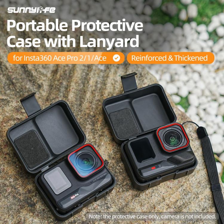 Funda protectora portátil Sunnylife para Insta360 Ace / Ace Pro 2 / 1. Caja de almacenamiento a prueba de golpes y polvo con cordón., For Insta360 Ace / Ace Pro 2 / 1