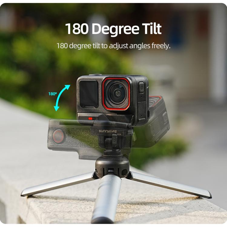 Adaptador de liberación rápida magnético Sunnylife de 1/4" con inclinación ajustable de 180° para palo selfie, compatible con Insta360 X4 Air / X5 / Ace Pro 2 / 1 / Ace., AD136 For Insta360 X4 Air / X5