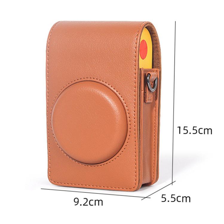 Funda vertical de cuerpo completo de piel vegana con correa para cámara Kodak Mini Shot 2 Era MS200, For Kodak MINI SHOT 2 ERA MS200