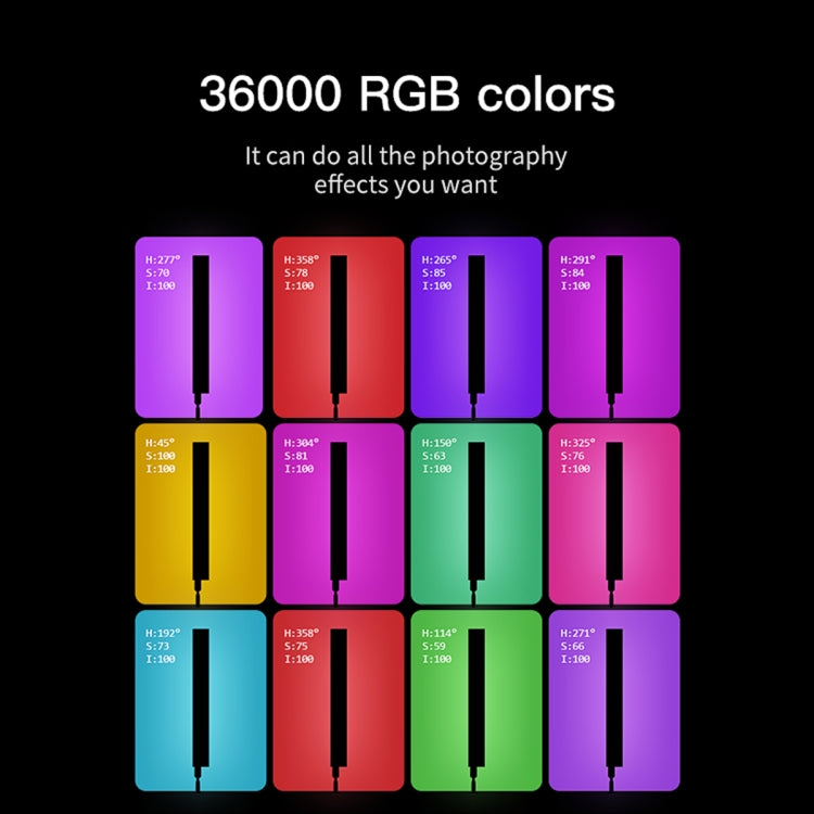 LUXCeO P6 RGB Foto colorida LED Stick Video Light Control de aplicación portátil Luz de relleno LED a todo color, P6