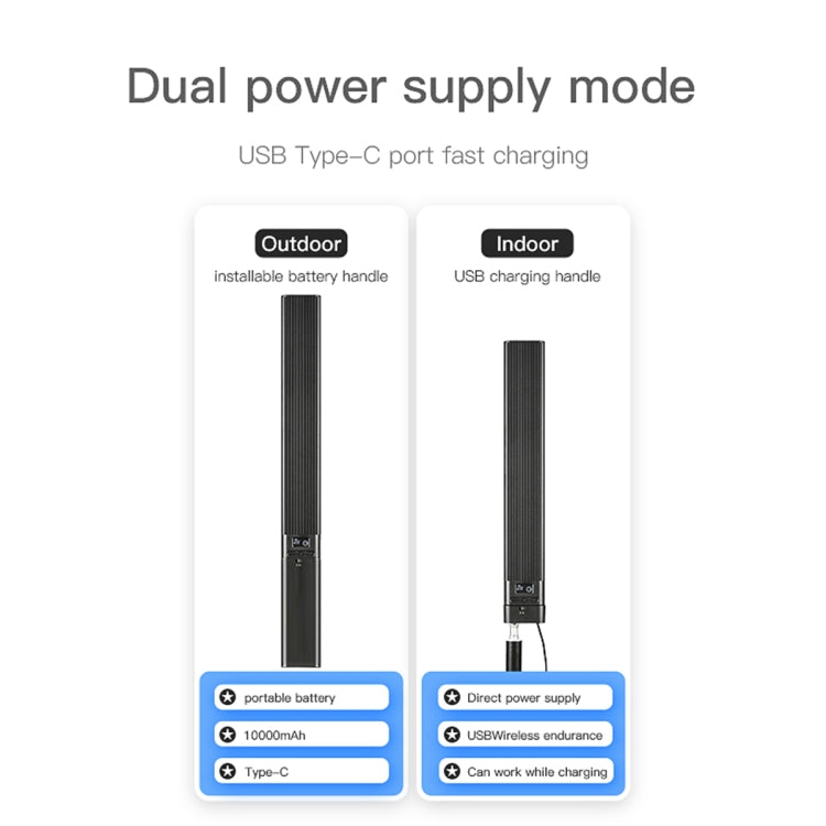 LUXCeO P6 RGB Foto colorida LED Stick Video Light Control de aplicación portátil Luz de relleno LED a todo color, P6