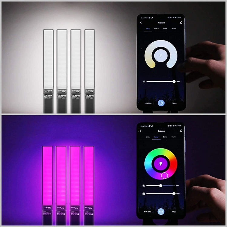 LUXCeO P6 RGB Foto colorida LED Stick Video Light Control de aplicación portátil Luz de relleno LED a todo color, P6